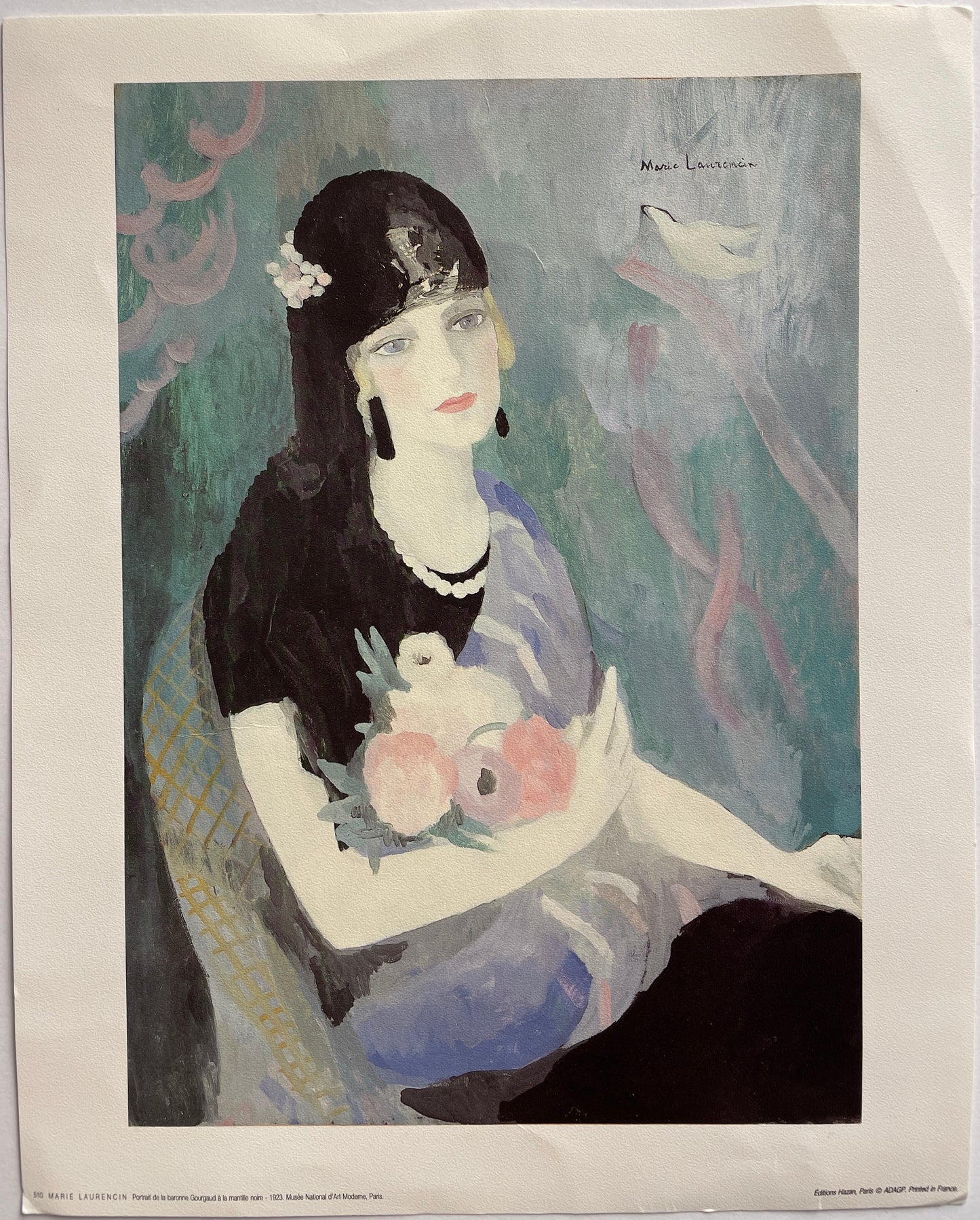 Portrait of Baroness Gourgaud in Black Mantilla