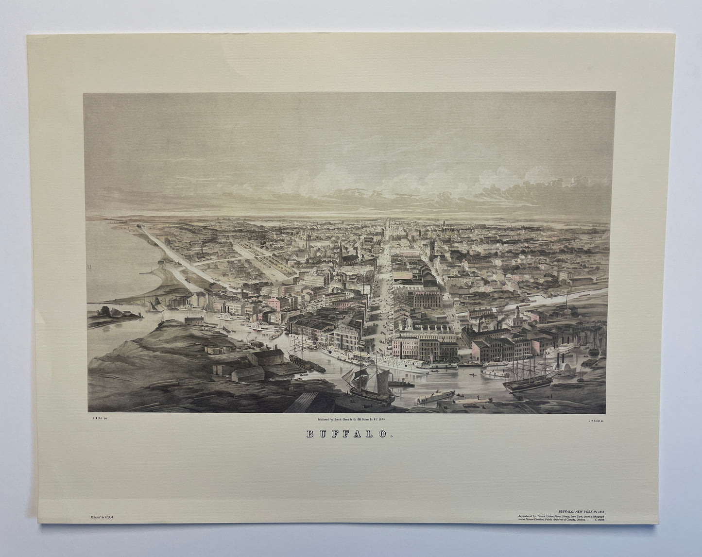 Vintage bird’s eye view of Buffalo, New York