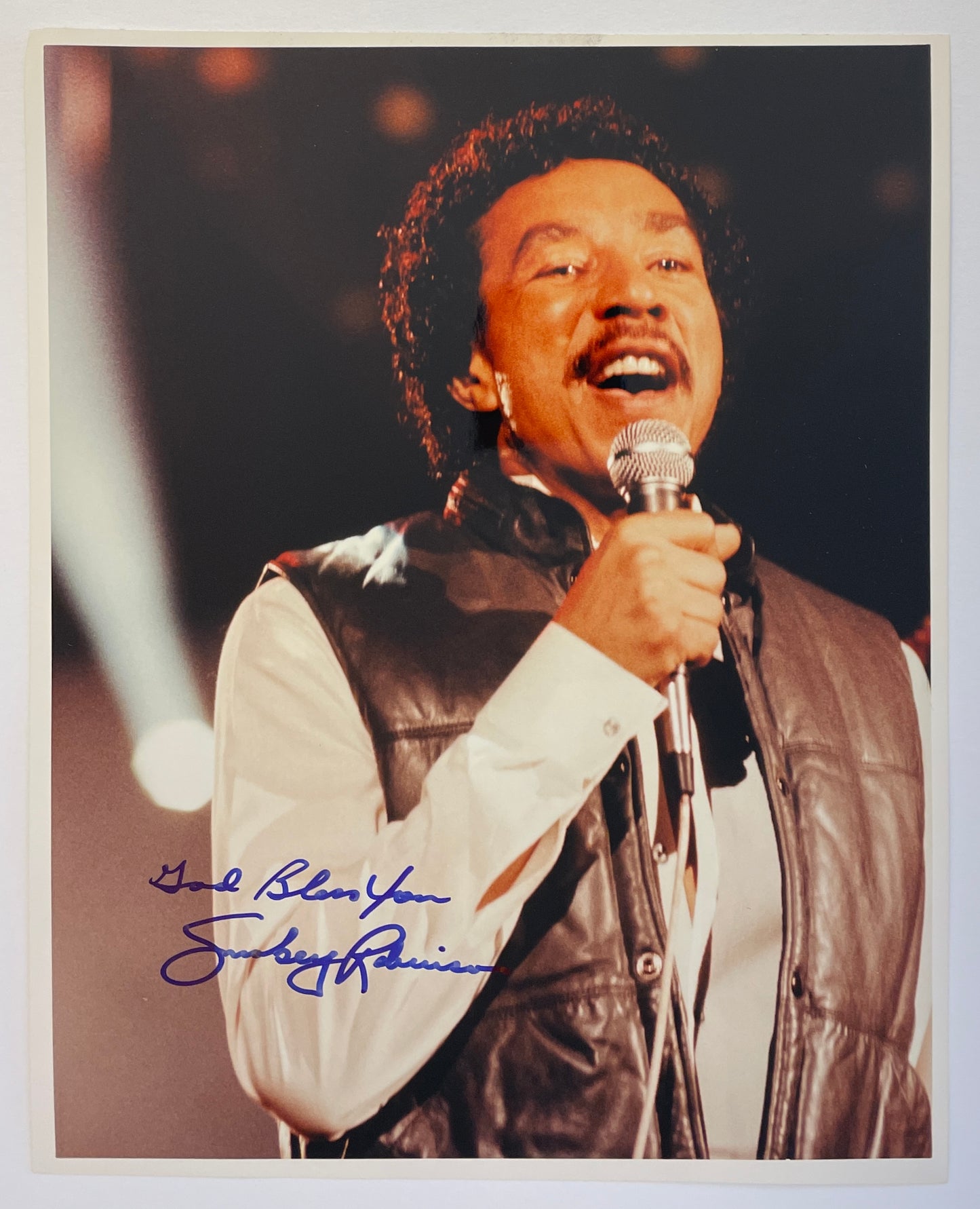 Smokey Robinson signed photograph